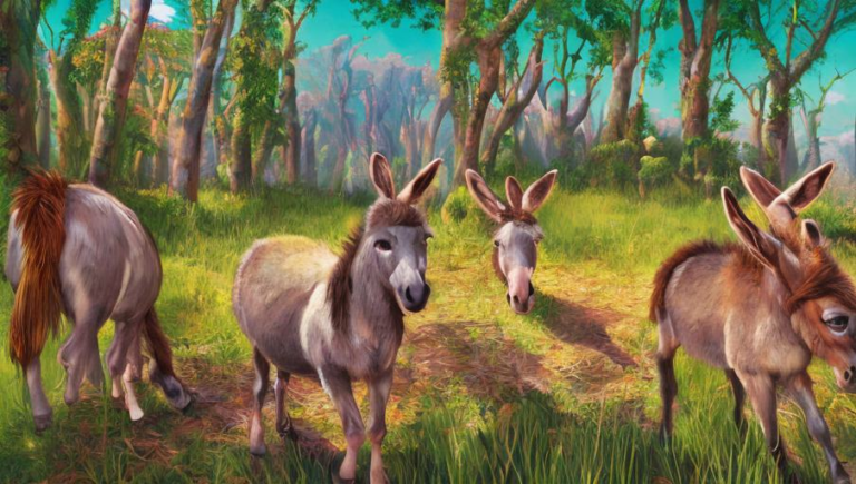 What Types of Animals Do Donkeys Interact With